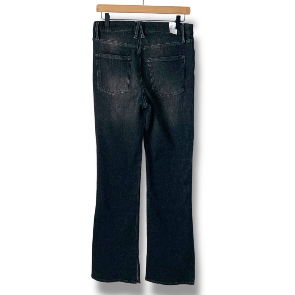 NWT GOOD AMERICAN Bootcut Jeans Split Seam Cashmere Blend Black 218 Size 10 - Picture 3 of 15